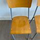 Set of 10 school chairs 70s