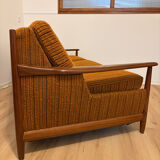 Scandinavian convertible sofa in teak by Grete Jalk, 1960s.