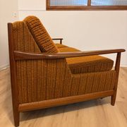 Scandinavian convertible sofa in teak by Grete Jalk, 1960s.