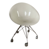 Philippe STARCK white Eiffel swivel chair on casters EROS by KARTELL