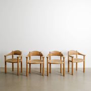 Vintage Danish Set of Eight Rainer Daumiller Wooden Dining Chairs, 1970s