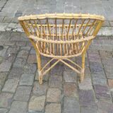 Rattan shell chair