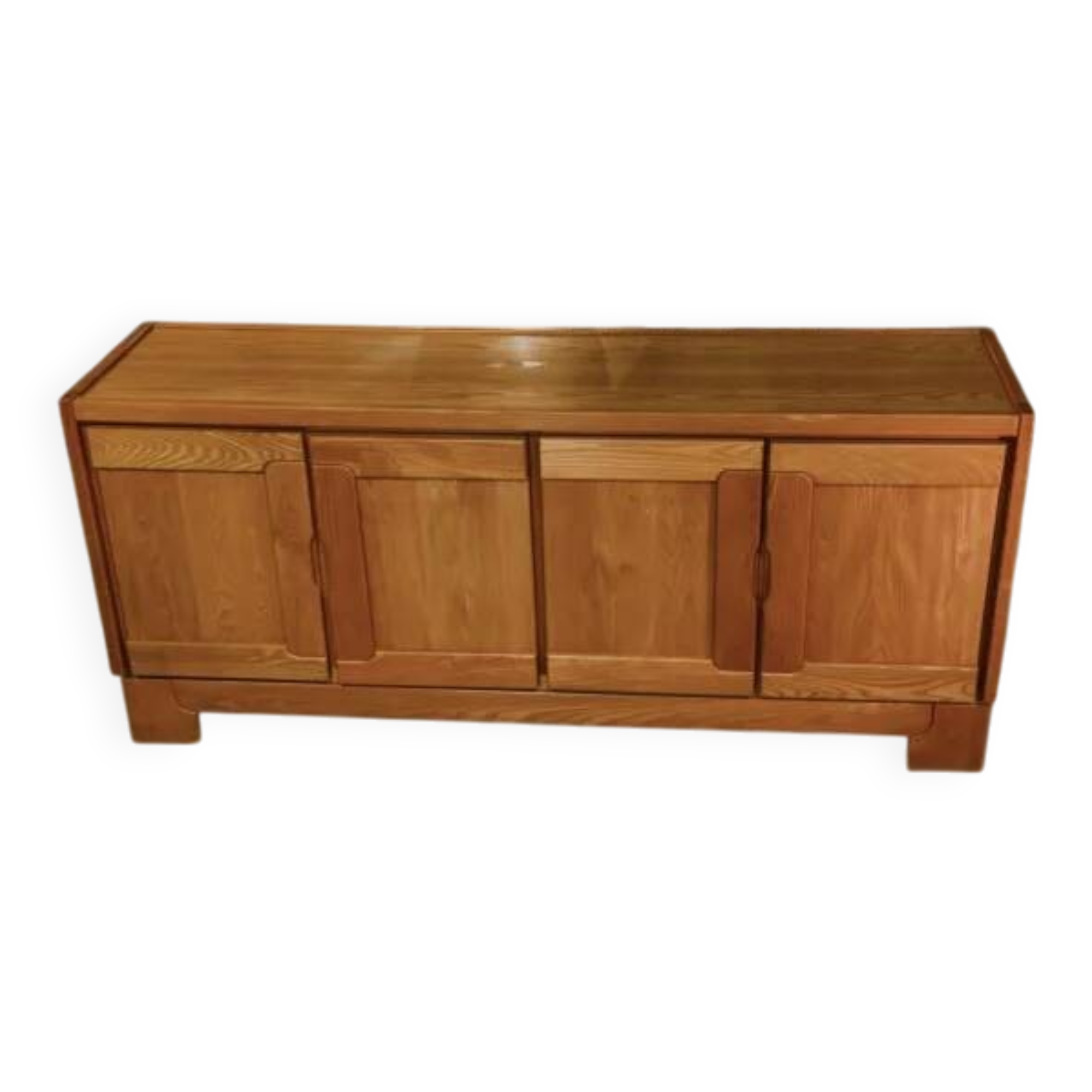 Elm wood sideboard in the style of Maison Regain, 1960s