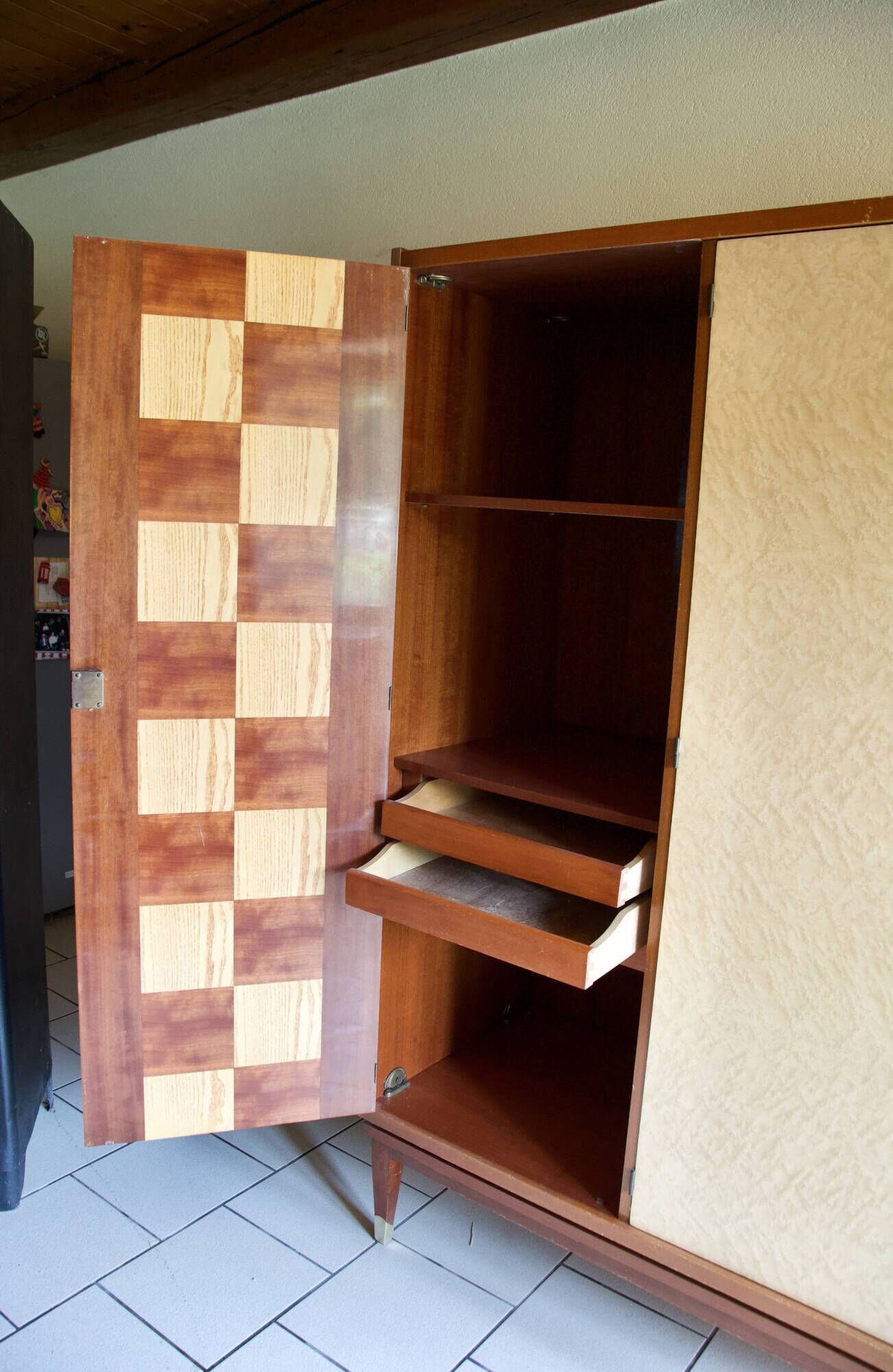Lasted wooden wardrobe from the 70s