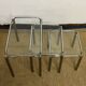 Vintage glass and chrome metal nesting tables