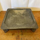 Antique Metal Centerpiece + Vintage Wrought Iron Stand