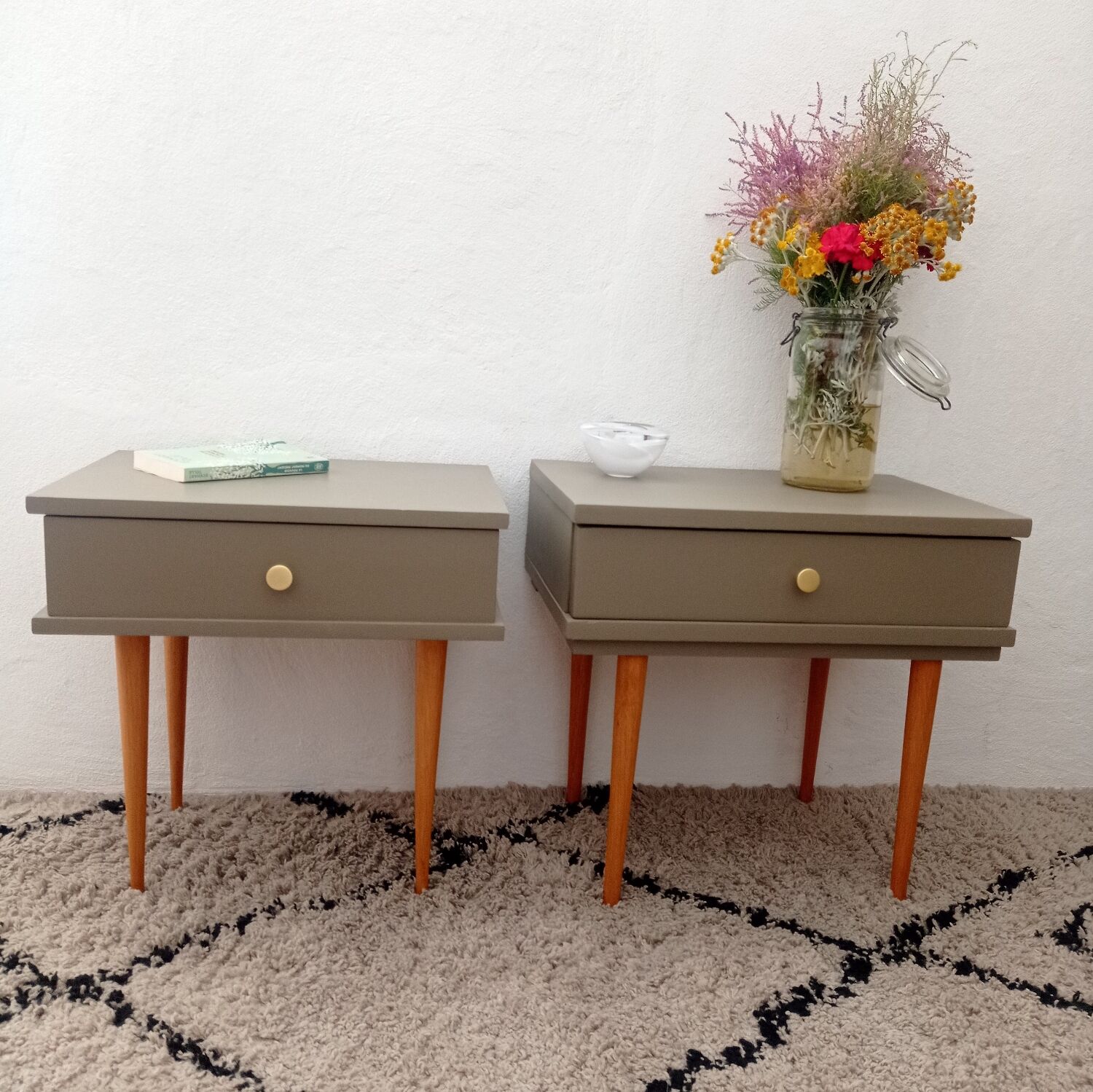 Paire de chevets vintage