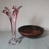 Vase soliflore free-form blown glass