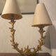 Lampe de table à deux bras en bronze doré par Georges Mathias for Fond