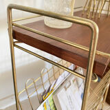 Vintage brass magazine table