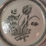 6 Ceramic Plates Vintage Botanical Floral Decor TBE