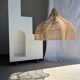 Rattan pendant lamp in the shape of a flower