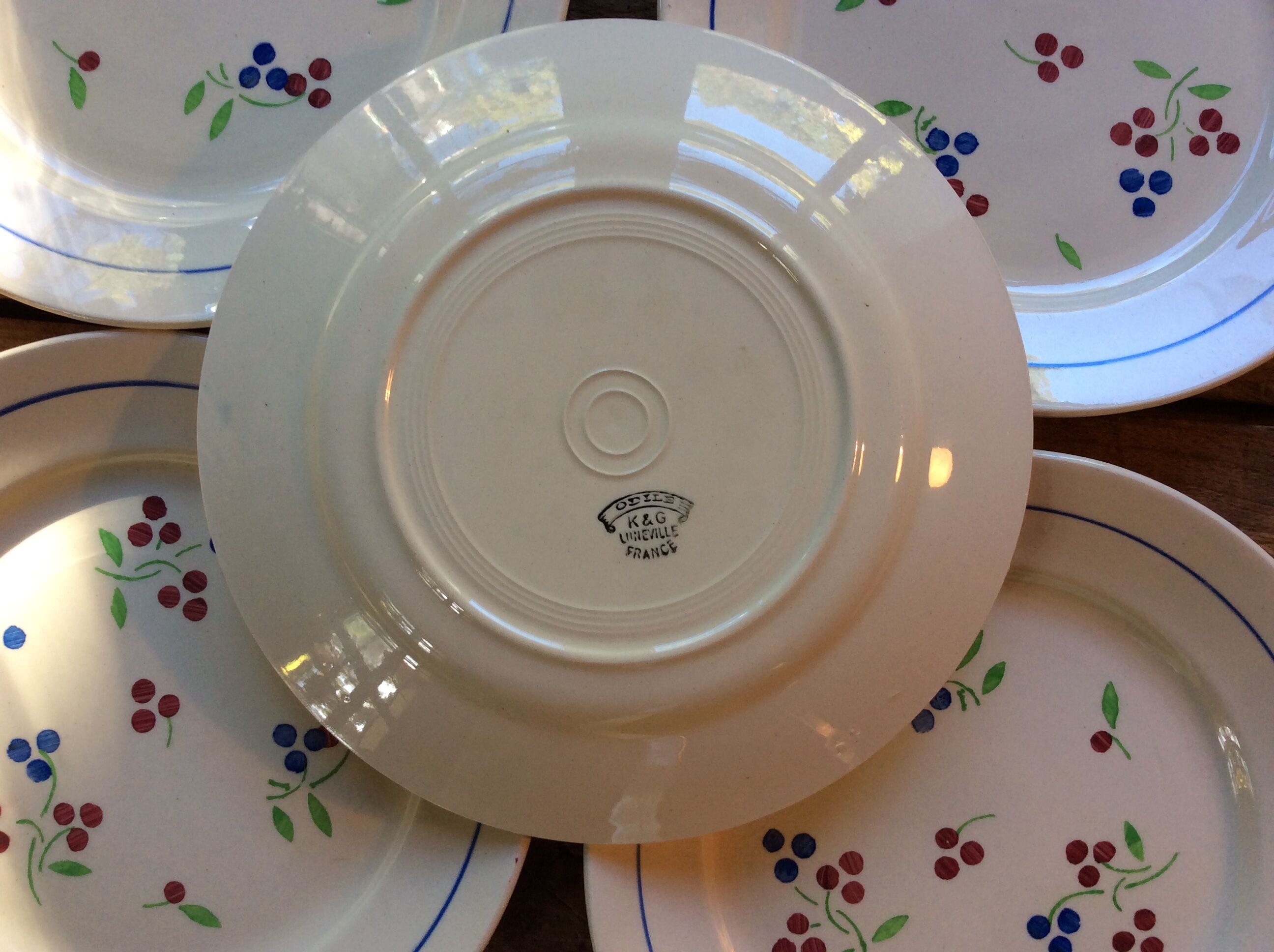 Set of 9 plates and 9 dessert plates Lunéville