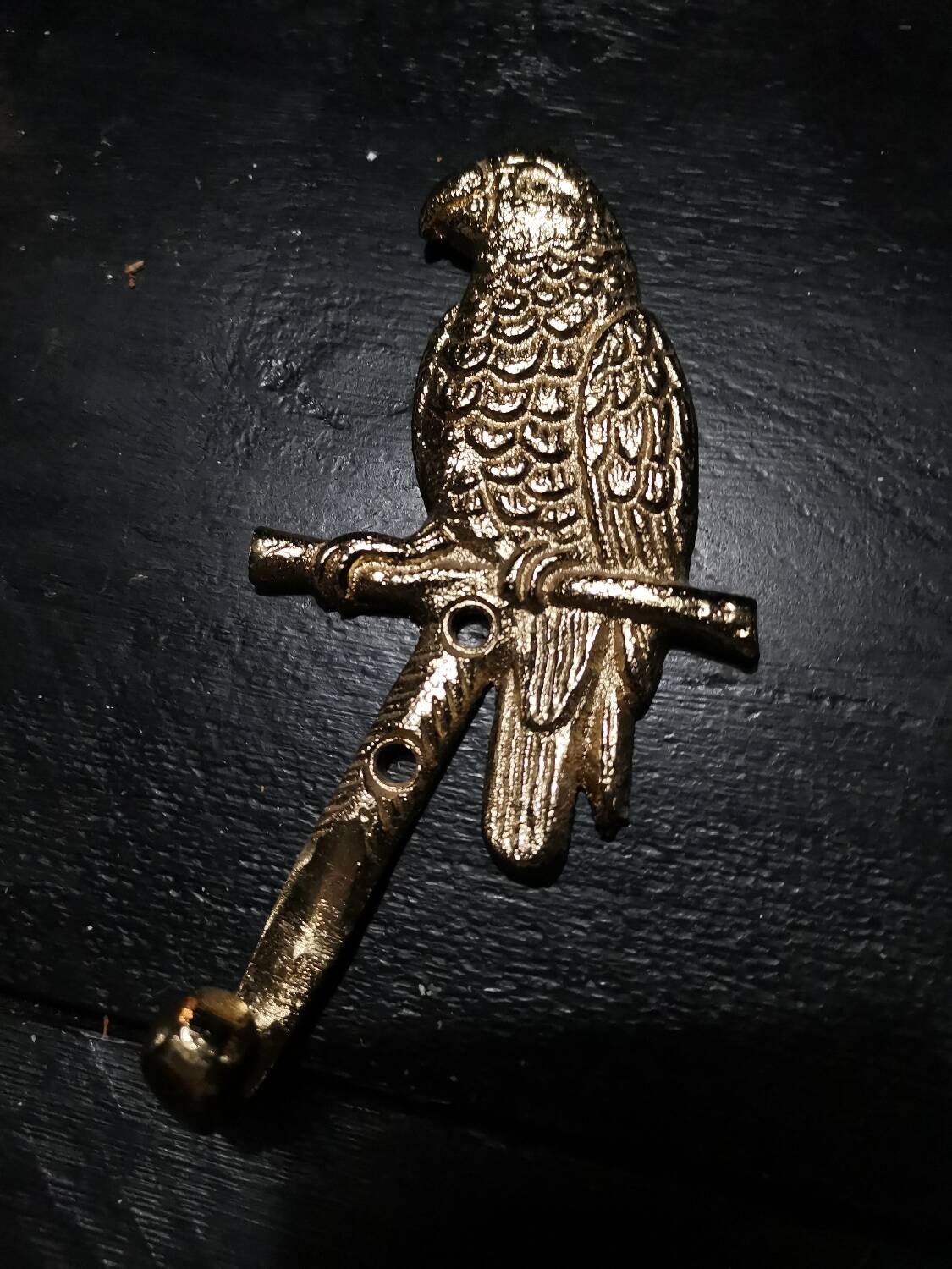 Gold metal coat hook