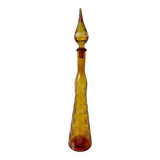 Genie bottle Empoli Murano Italy Vintage amber 1950