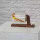 1960s wall lamp in teak and opaline by Guro Leuchten