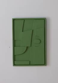 Smooth green Gaia painting 100x50 cm