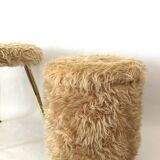 Vintage ottoman and stool set