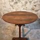 Antique French oak wine table – Loire region – Tilting top – 107 cm diameter