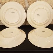 4 Longchamp ironware soup plates