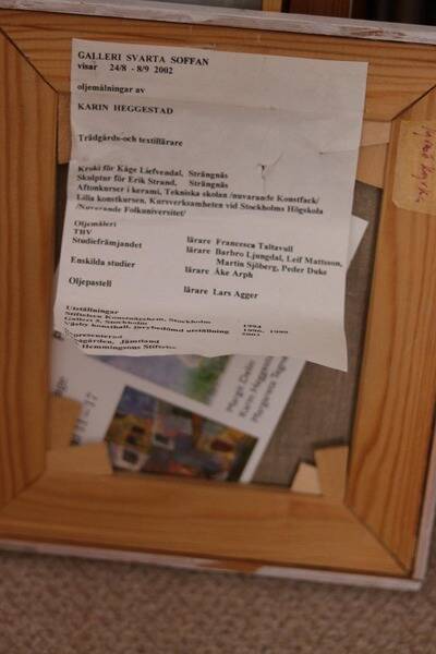 Original Swedish oil on canvas – “Castle” by Karen Heggestad – dated 2002 – vintage & framed – 28 × 33 cm (11.0" × 13.0")