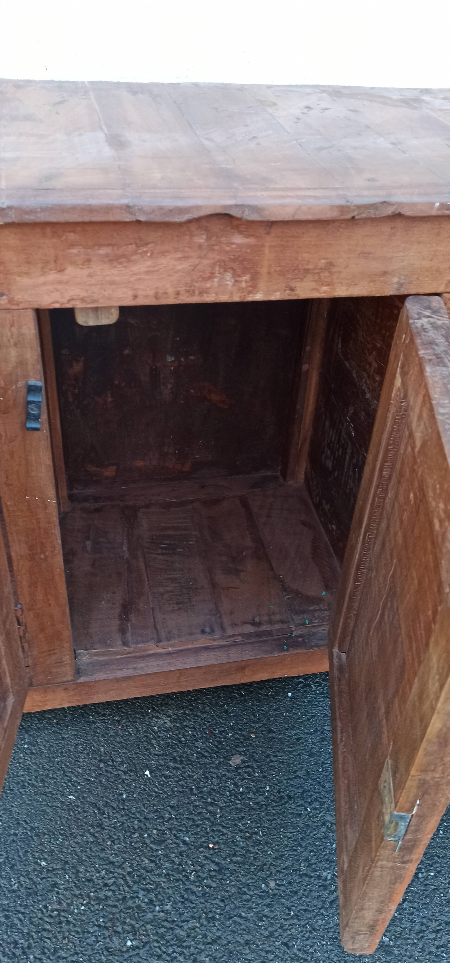 Antique wooden sideboard with 4 doors