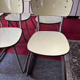 6 vintage design Formica and stainless steel chairs