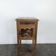 Art Nouveau bedside table with a griotte marble top.