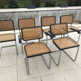 Suite de 6 chaises et fauteuils Marcel Breuer B32 B64
