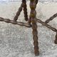 Set of 2 high and low tripod stools with turned legs, vintage plant holder, 1960s