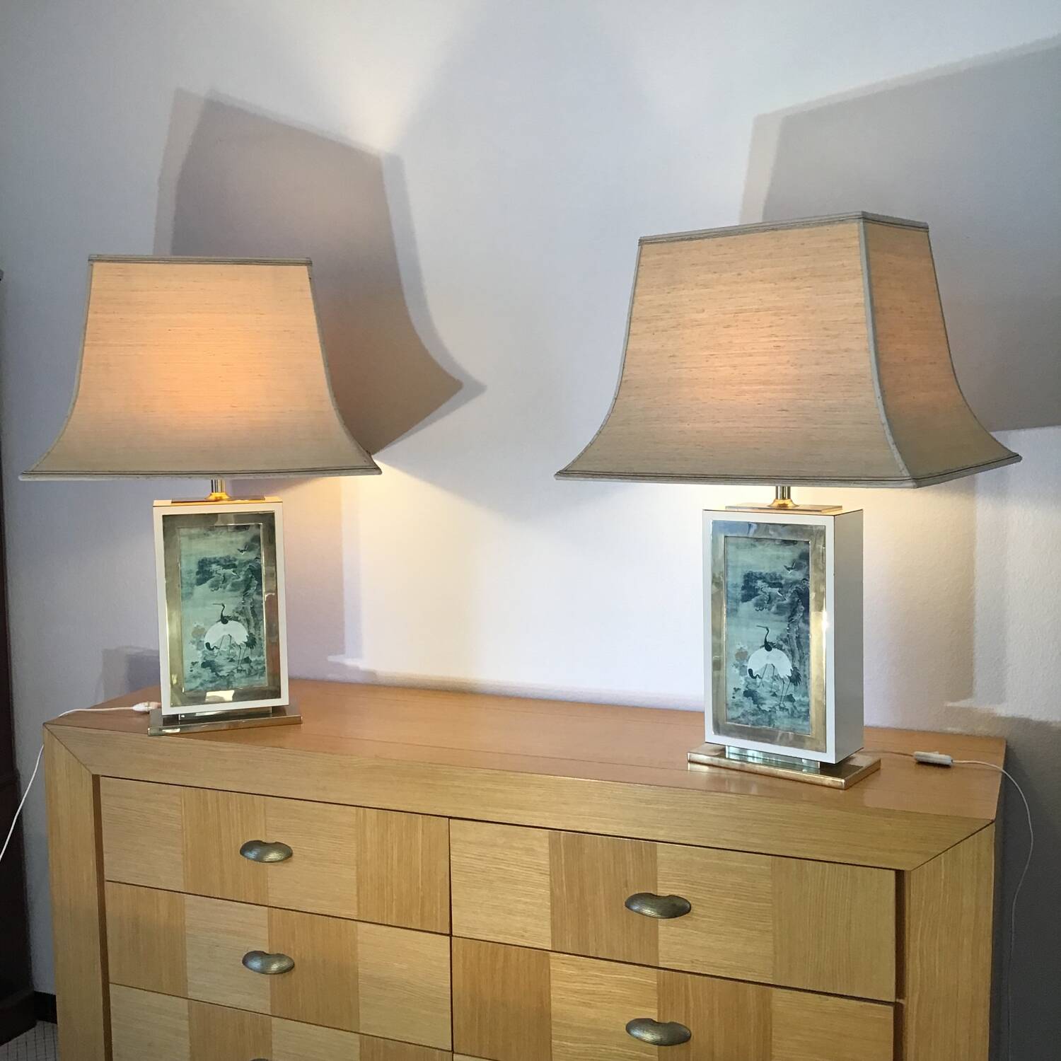 Pair of vintage Jean-Claude Mahey lamps