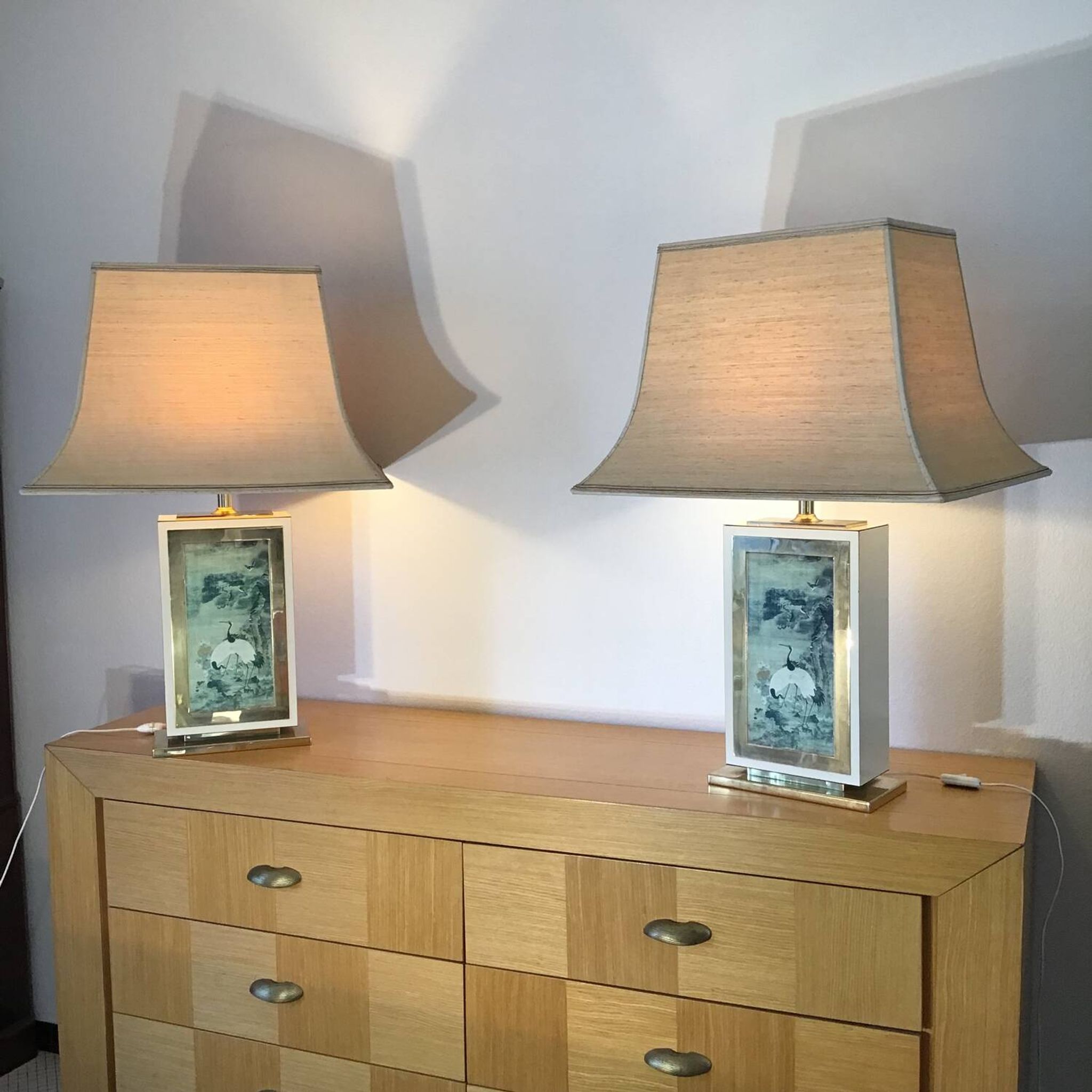 Pair of vintage Jean-Claude Mahey lamps