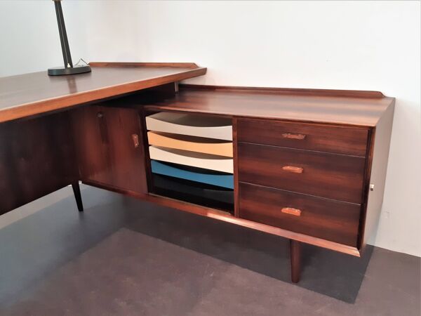 Bureau de direction en palissandre par Arne Vodder pour Sibast Møbelfabrik, Danemark, années 1950 ou 1960