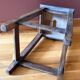 Old workshop stool, solid wood kitchen