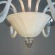 Venetian chandelier in white and colourless Murano glass, circa 1990.
