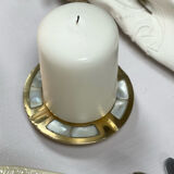 Ashtray brass and mother-of-pearl