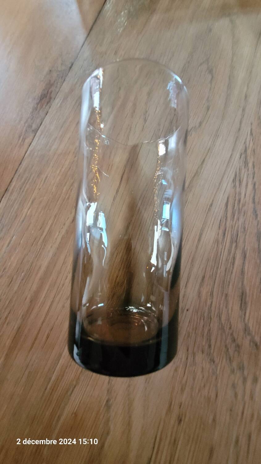Service à orangeade en verre fumé