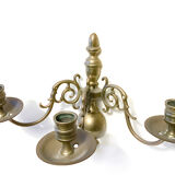 3-branch wall light in Brass