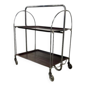 Vintage folding side table / bar cart / side table