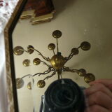 Mirror top art deco chrome bronze