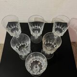 6 verres à vin cristal d’arc