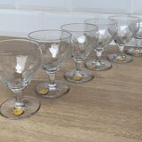 Set of 6 engraved wine glasses