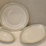 3 plats anciens porcelaine sfp France