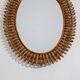 Wall mirror with rattan frame, 1950s