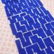 Klein blue Moroccan Berber hallway rug with reliefs