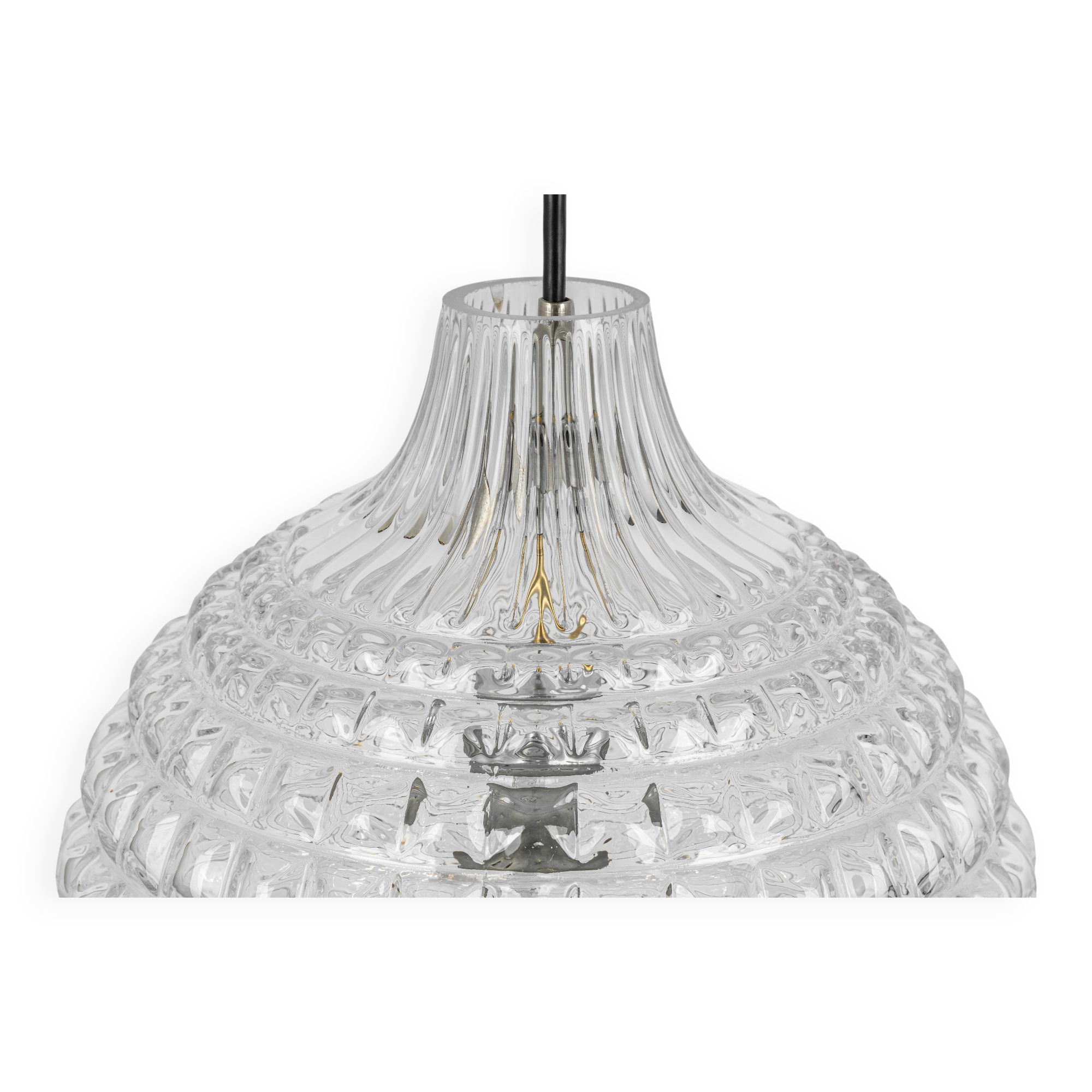 Stunning crystal glass pendant, Peill & Putzler, Germany, 1970s