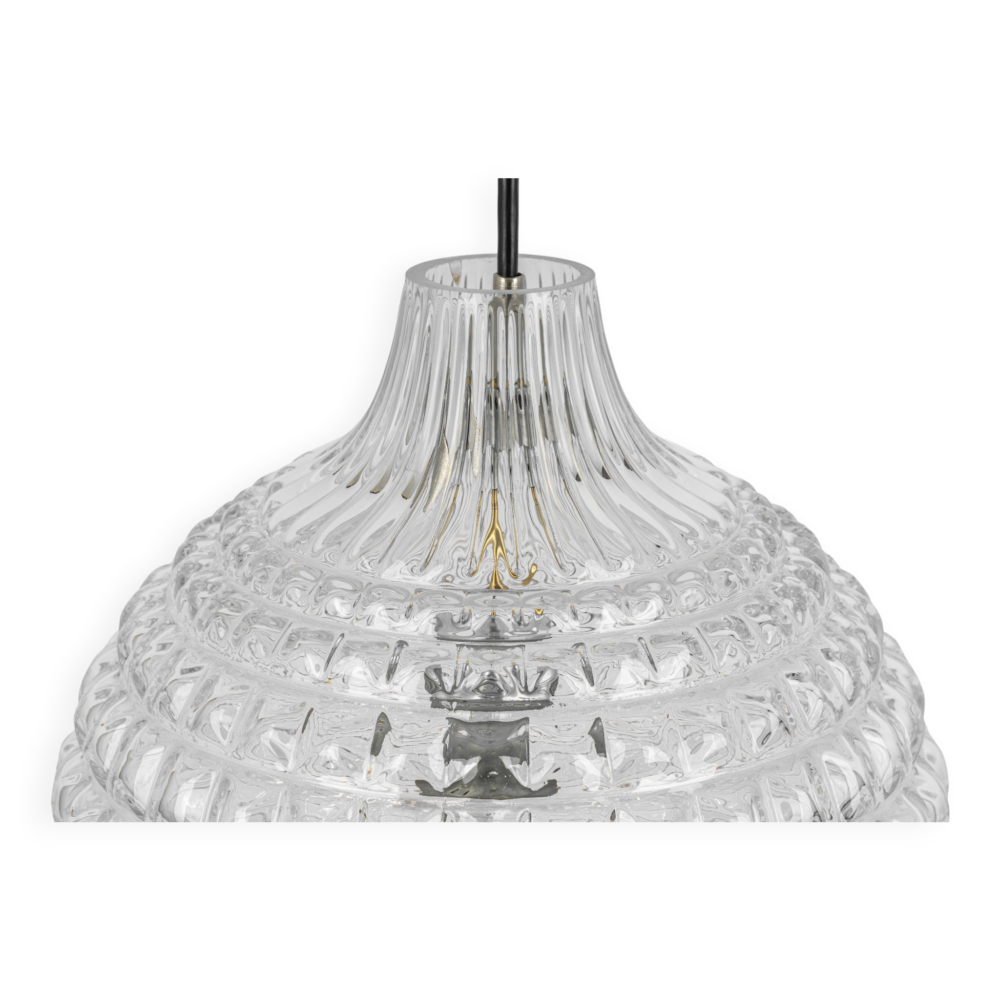 Stunning crystal glass pendant, Peill & Putzler, Germany, 1970s