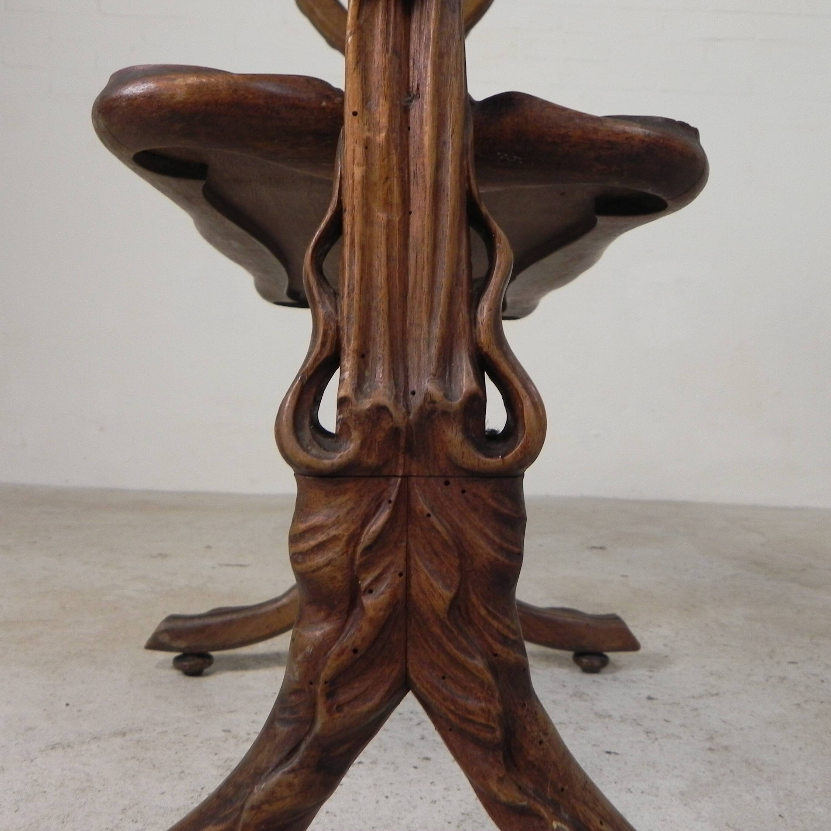 Art Nouveau tea table by Emile Galle, 1899