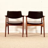 A set of four or six Svend Aage Eriksen model Gm11 dining chairs, 1960s