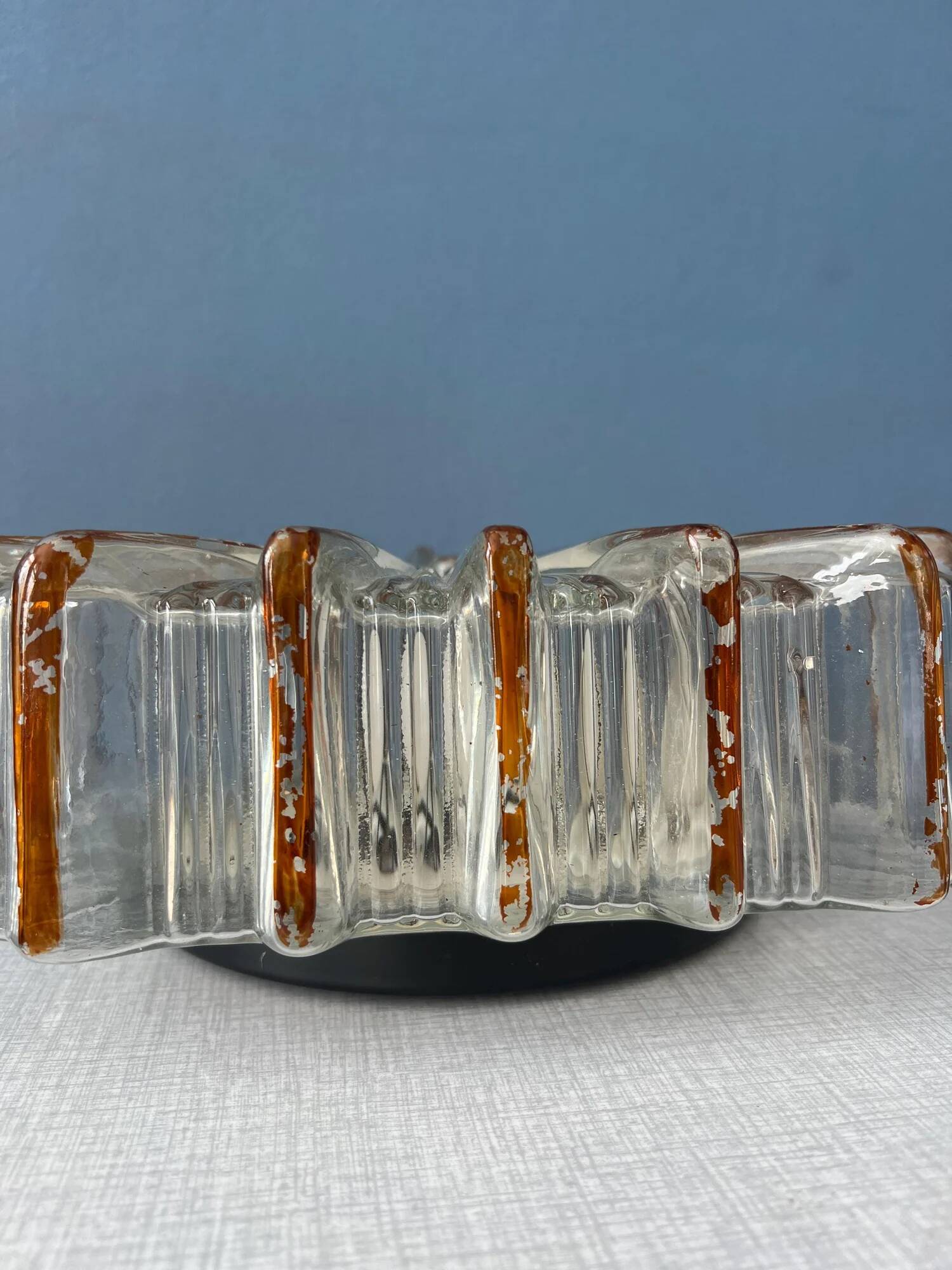 Plafonnier vintage Herda en verre